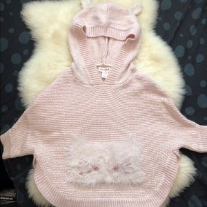 Soft Pink sweater with ears on hood Cat & Jack